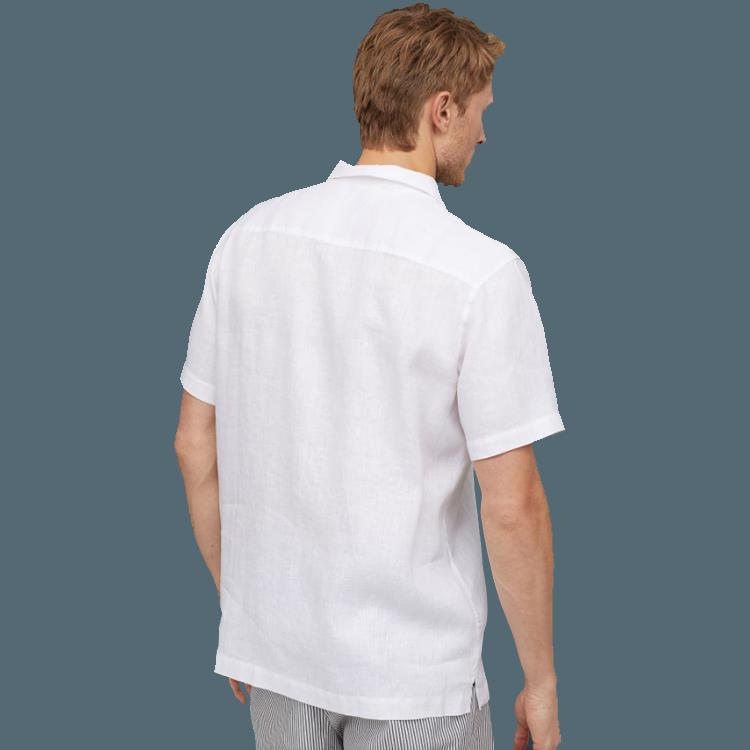 product-1-1 Short Sleeve men linen collared shirt3